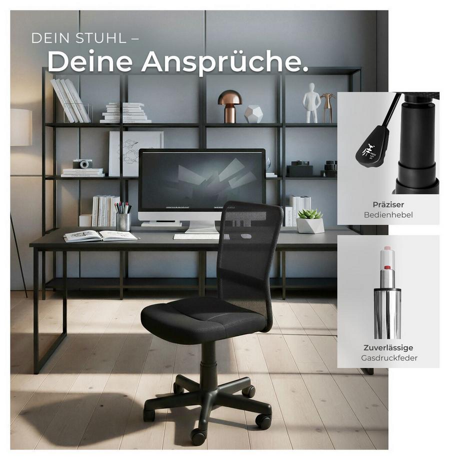 Tectake Sedia da ufficio Patrick  forma ergonomica  