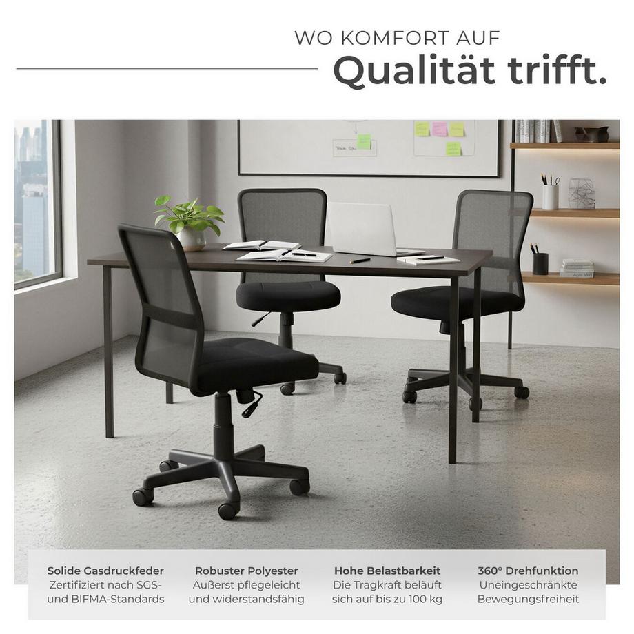 Tectake Sedia da ufficio Patrick  forma ergonomica  