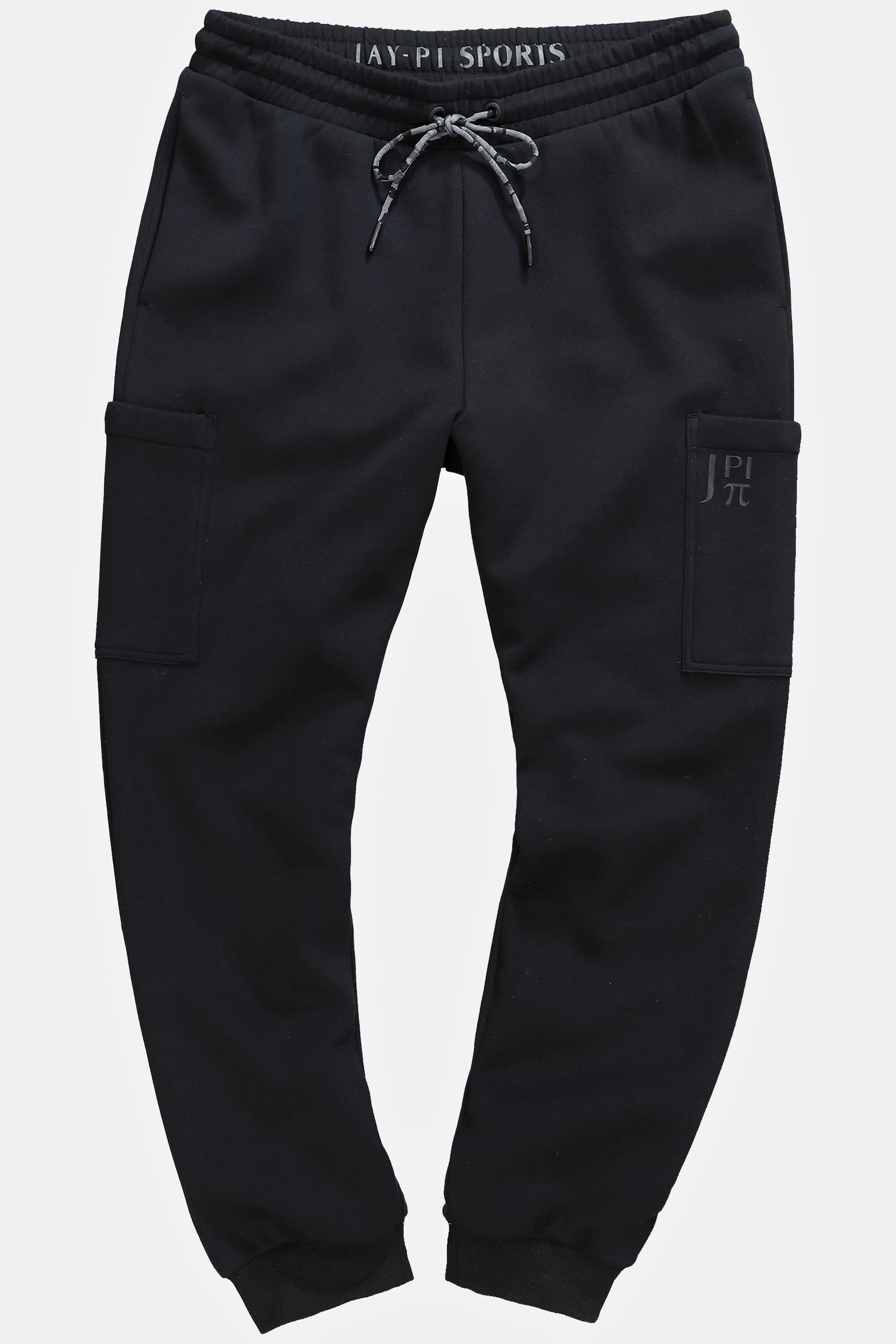 JP1880  Pantaloni cargo per il fitness dalla vestibilità moderna in felpa con cintura elastica e tasche laterali 