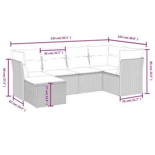 VidaXL Garten sofagarnitur poly-rattan  