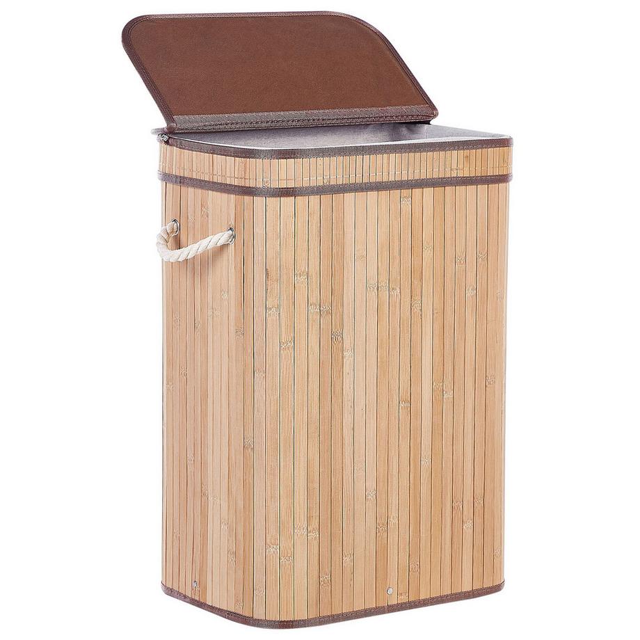 Beliani Aufbewahrungskorb aus Bambusholz Boho KALUTARA  