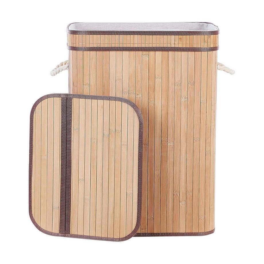 Beliani Aufbewahrungskorb aus Bambusholz Boho KALUTARA  