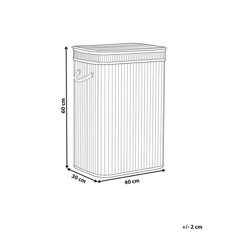 Beliani Aufbewahrungskorb aus Bambusholz Boho KALUTARA  