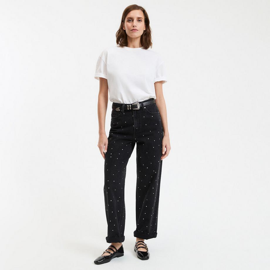 La Redoute Collections Jean large avec Strass  