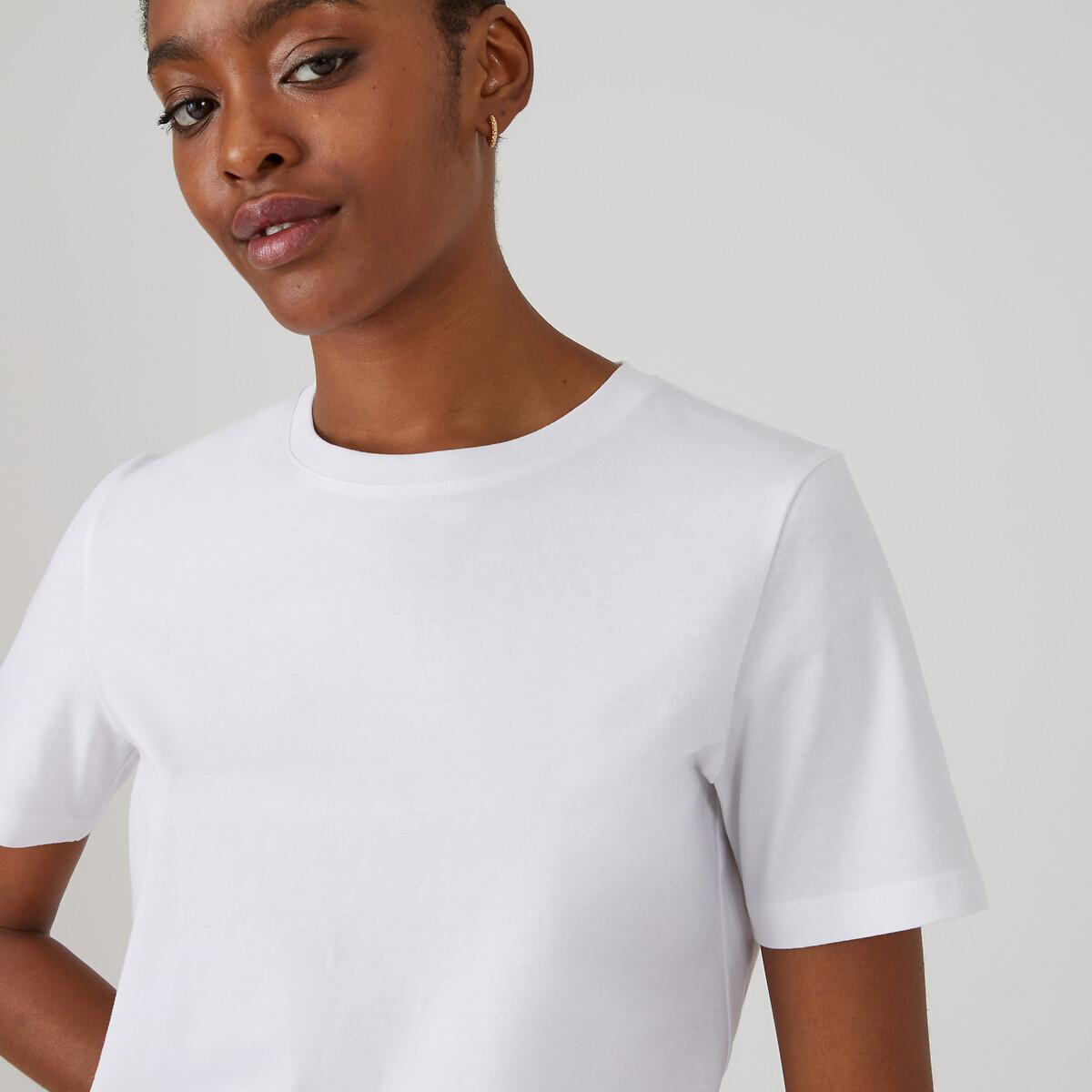 La Redoute Collections  T-Shirt mit rundem Ausschnitt und kurzen Ärmeln 