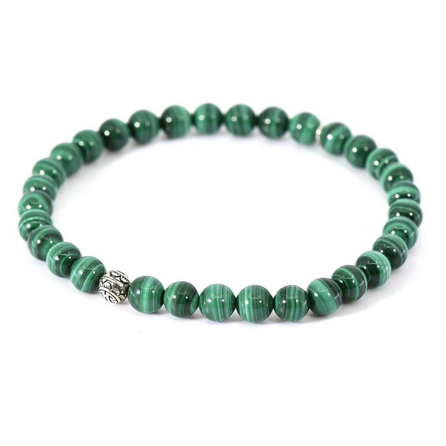 Balibay  Derio  Armband mit Malachit Steinen & 925er Silber 