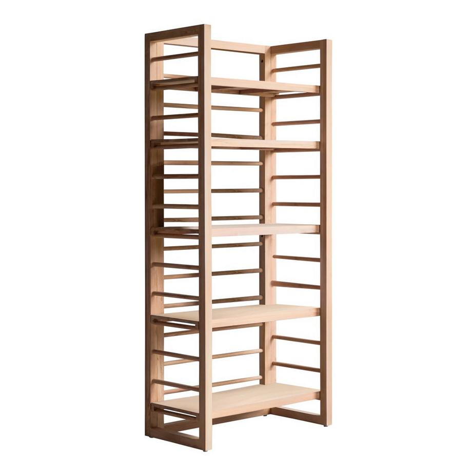 Bibliothèque haute en teck massif Sera