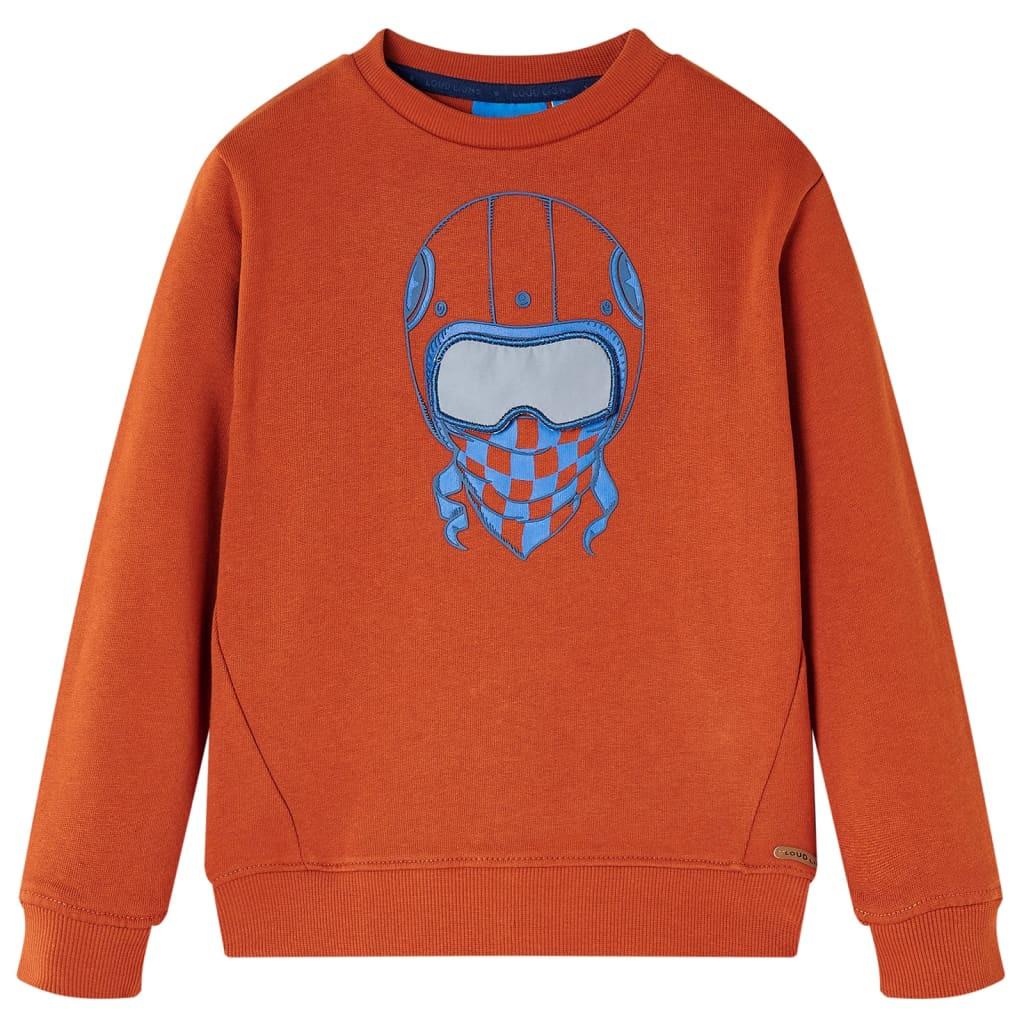 Image of Kinder Sweatshirt Baumwolle Jungen Orange 116