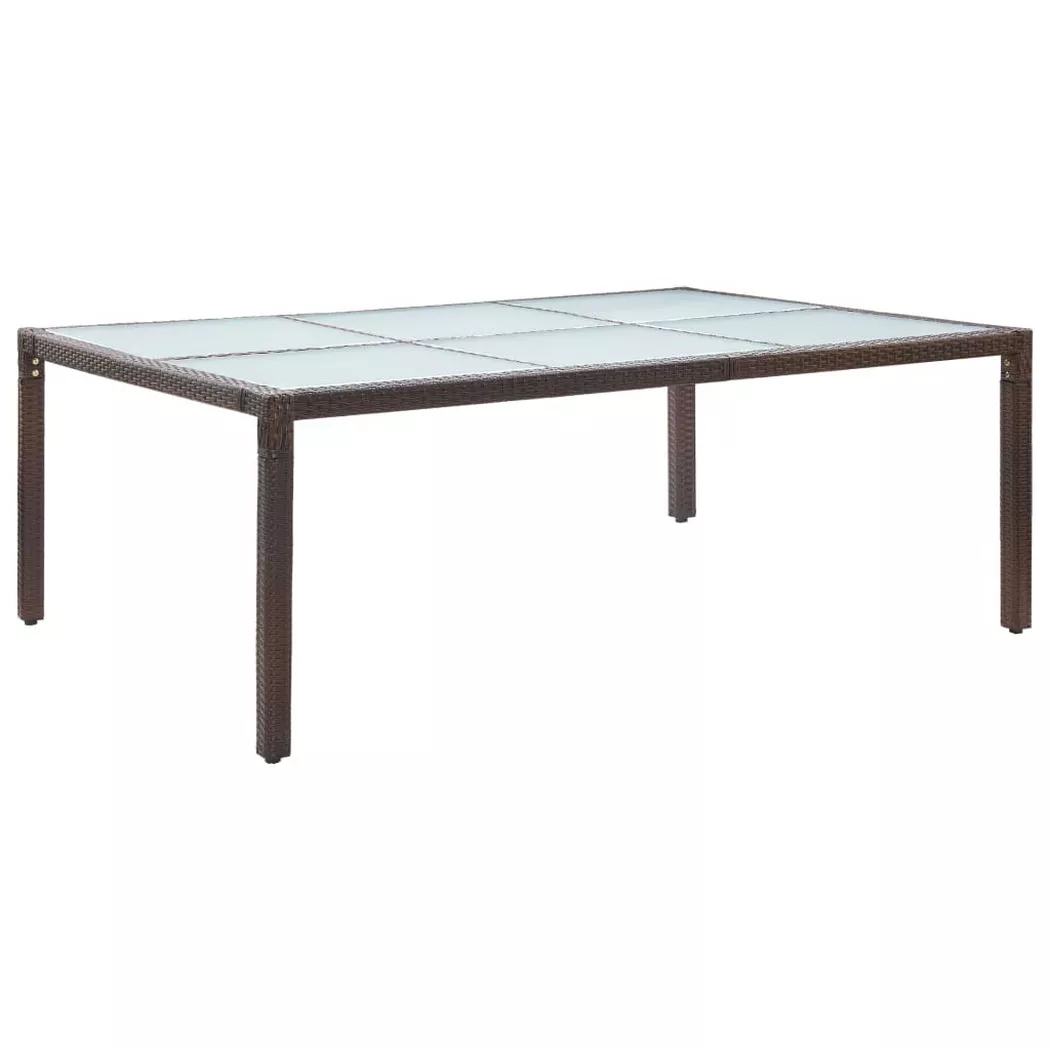 Table a manger fixe sans tiroir rectangulaire en verre L 200 cm