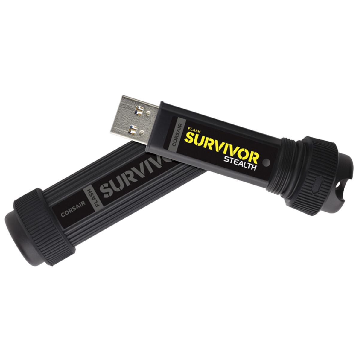 Corsair  Corsair Flash Survivor Stealth USB-Stick 64 GB USB Typ-A 3.2 Gen 1 (3.1 Gen 1) Schwarz 