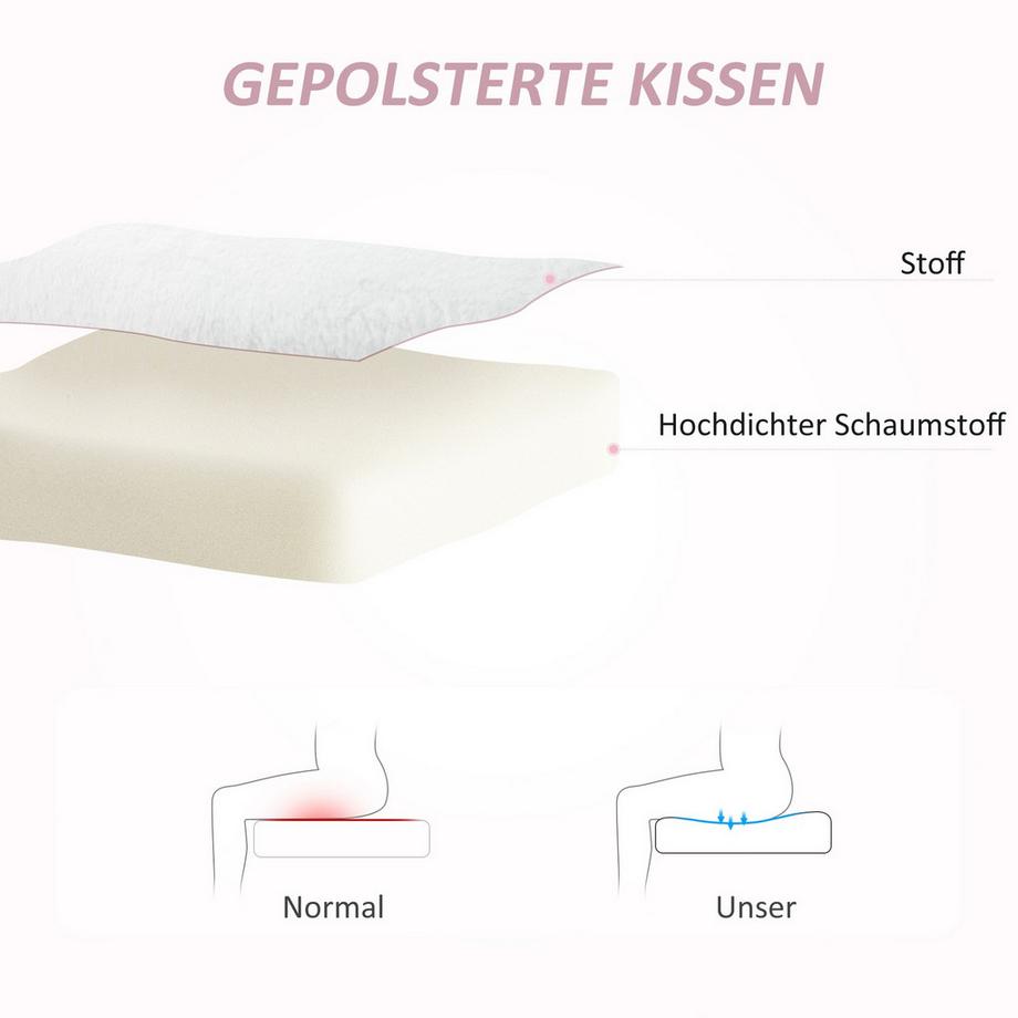 Northio Chaise de bureau, chaise de bureau avec oreilles de lapin, chaise cosmétique réglable en hauteur avec aspect velours, chaise pivotante, chaise de maquillage pour chambre à coucher, blanc  