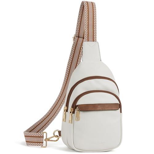 Image of Gürteltasche, Umhängetasche, Brusttasche, Leder-umhängetasche, Kleine Umhängetasche, Mehrzweck-tagesrucksack Herren Offwhite