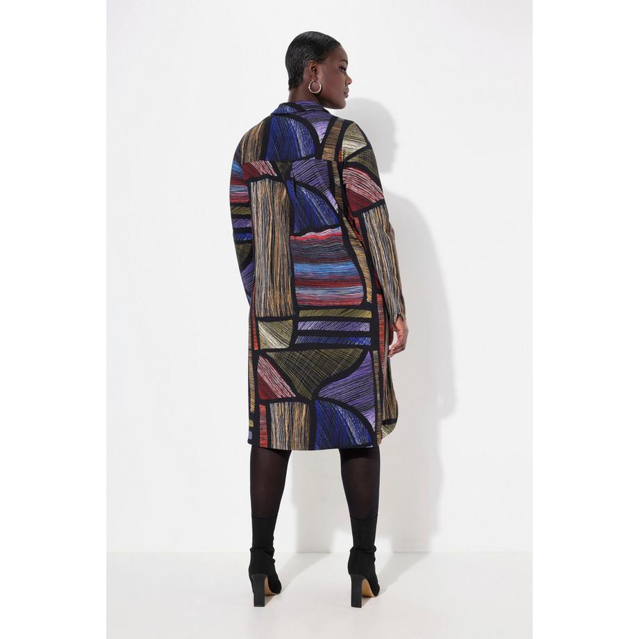 Ulla Popken Abito Punto Collo Camicia Scollo a V Maniche Lunghe con Tasche  