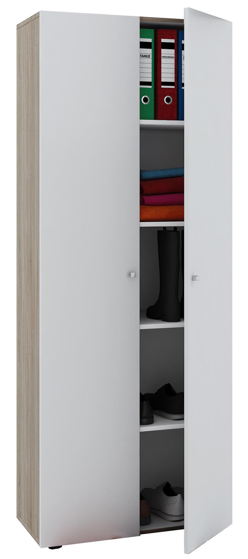 VCM Büroschrank mit 5 Fächern| moderner Aktenschrank mit Drehtüren | Maße B. 70 x H. 178 x T. 40 cm – Vandol  