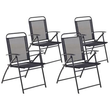 Set mit 4 Stühlen aus Stahl Modern LIVO