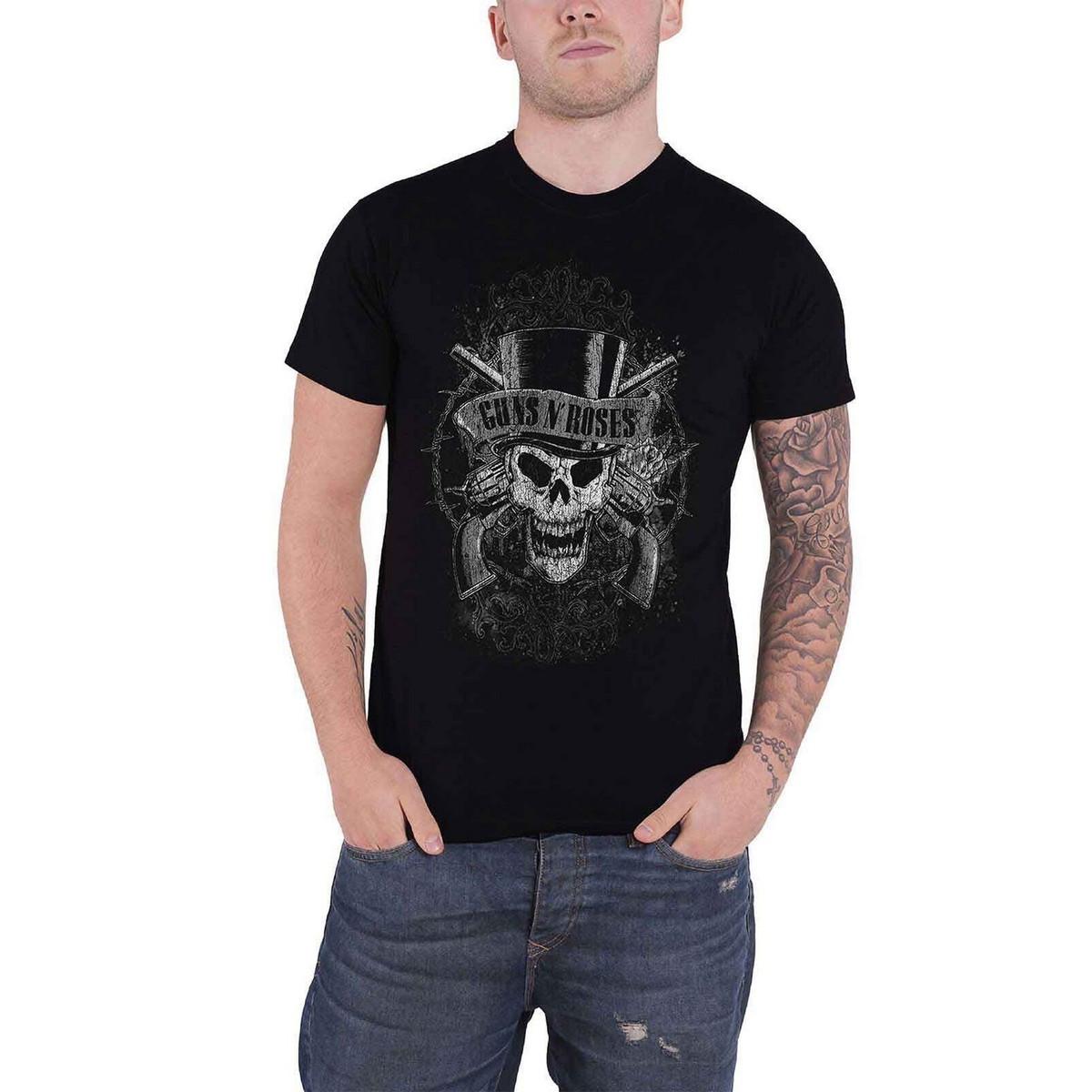 Guns N Roses  Faded Skull TShirt 