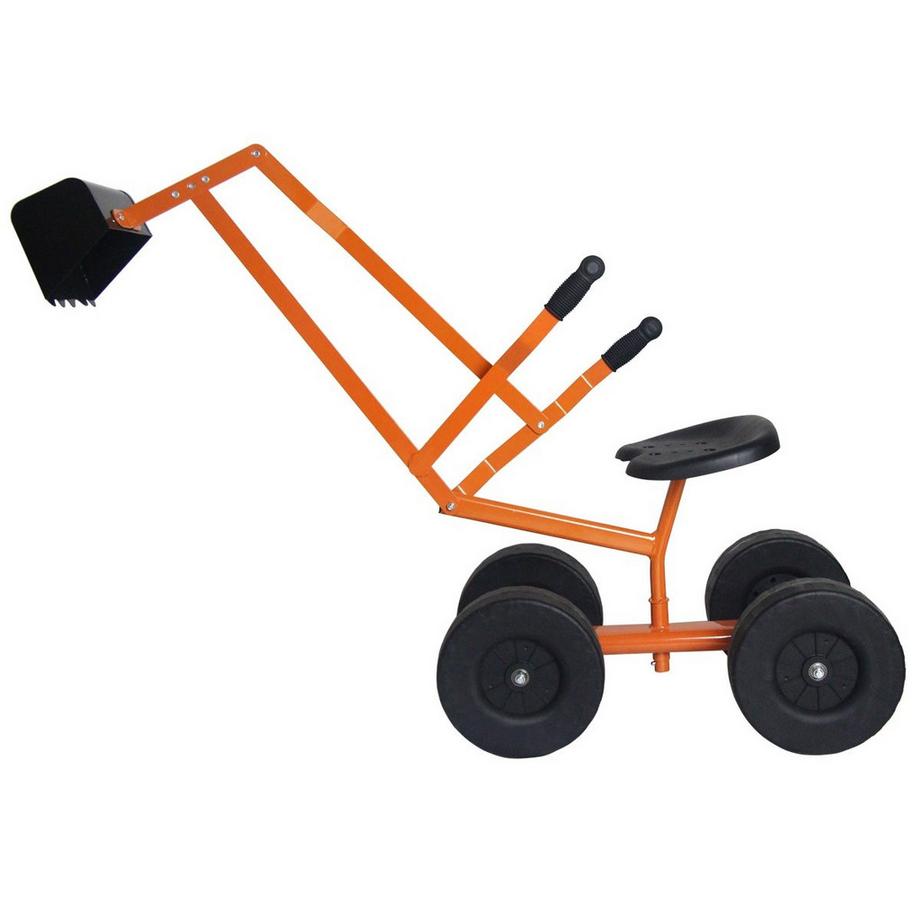 Northio  Sitzbagger mit Schaufel Kinderbagger aus Metall Sandbagger zum Aufsitzen für Kinder ab 3 J. Orange 