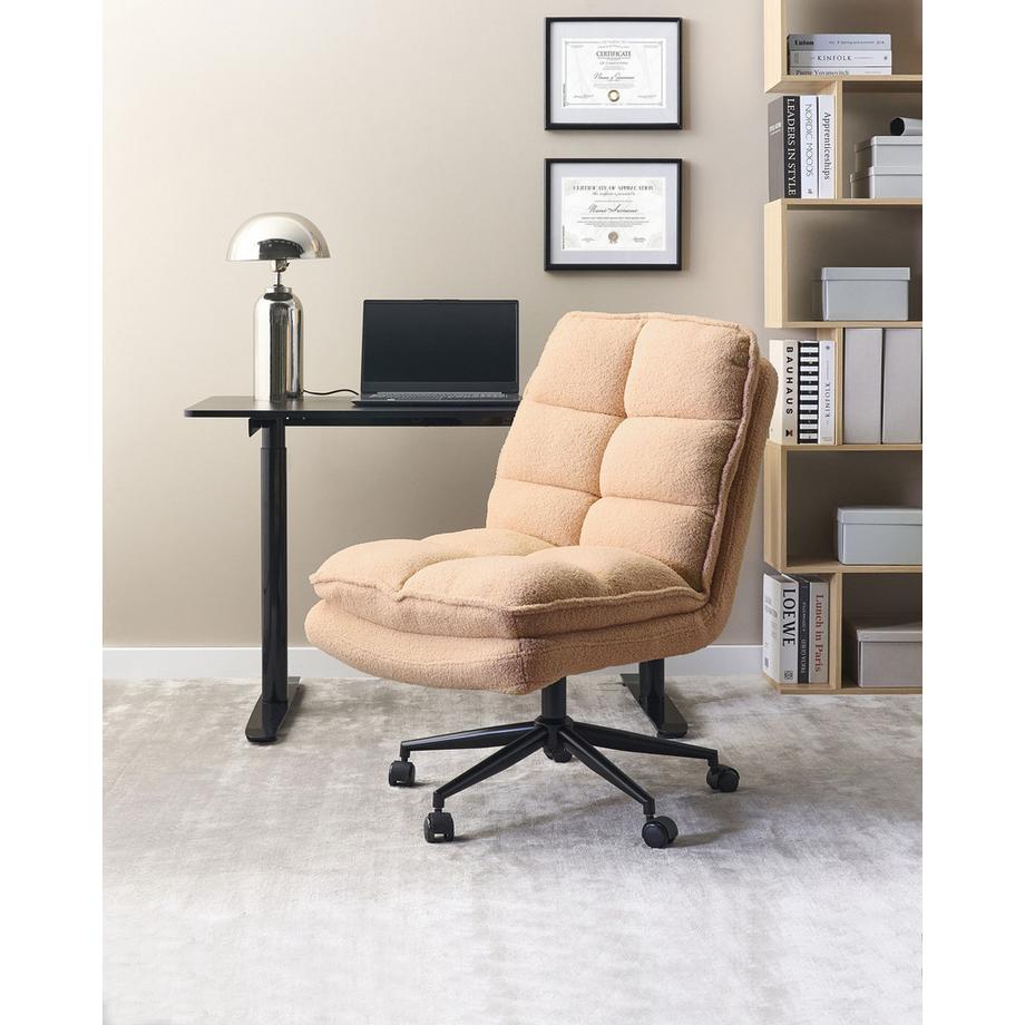 Beliani Chaise de bureau en Bouclé  ADDISON  