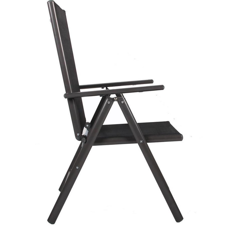 VCM Set Aluminium Gartenstuhl Alu Hochlehner Balkonstuhl Camping Klappstuhl (4 Stück)  