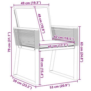 VidaXL Chaise de jardin rotin synthétique  