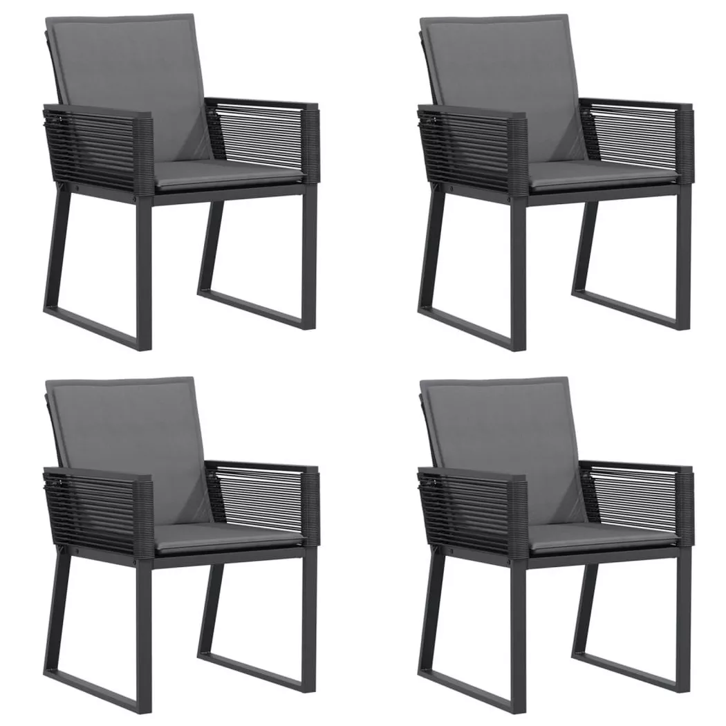 VidaXL - Gartenstuhl poly-rattan, One Size, Schwarz