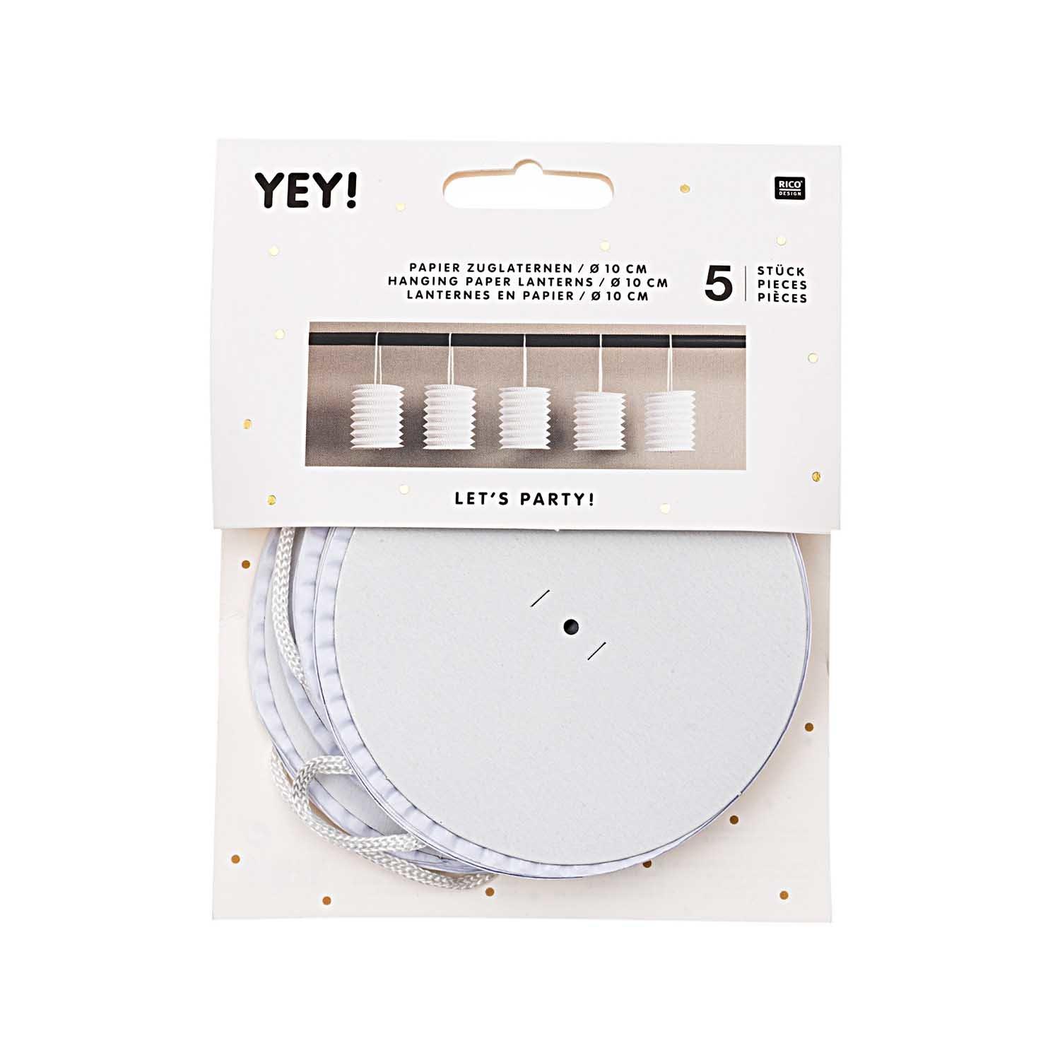 Image of Rico Design 99001.71.05 Partydekorationen Papierlaterne Unisex Weiss ONE SIZE