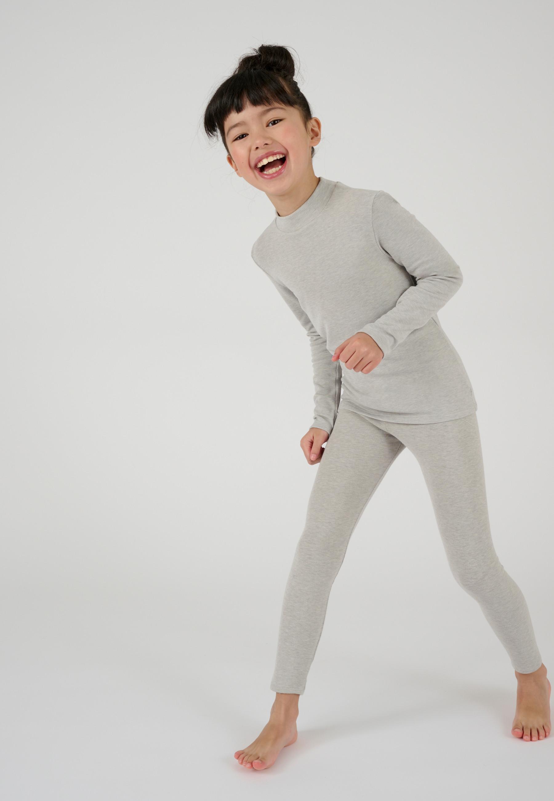 Image of Lange Unterhose Für Kinder. Unisex Grau 116