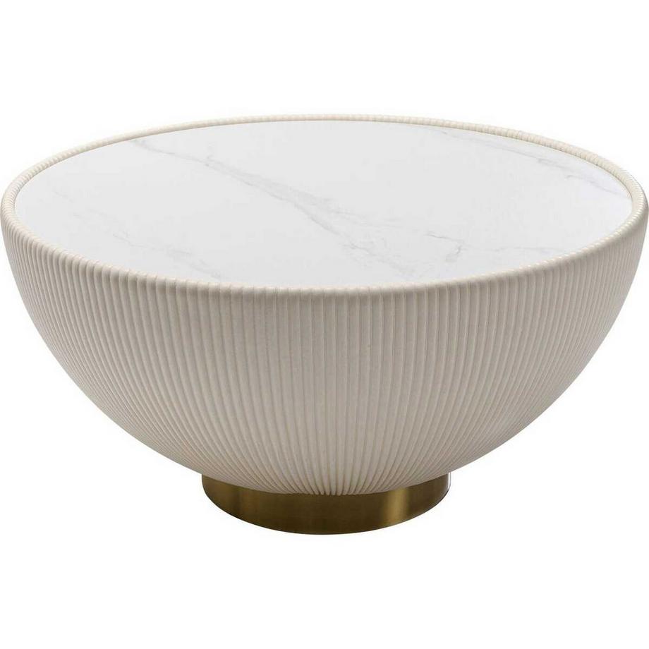 KARE Design Tavolino Endless Vegas bianco rotondo 71  