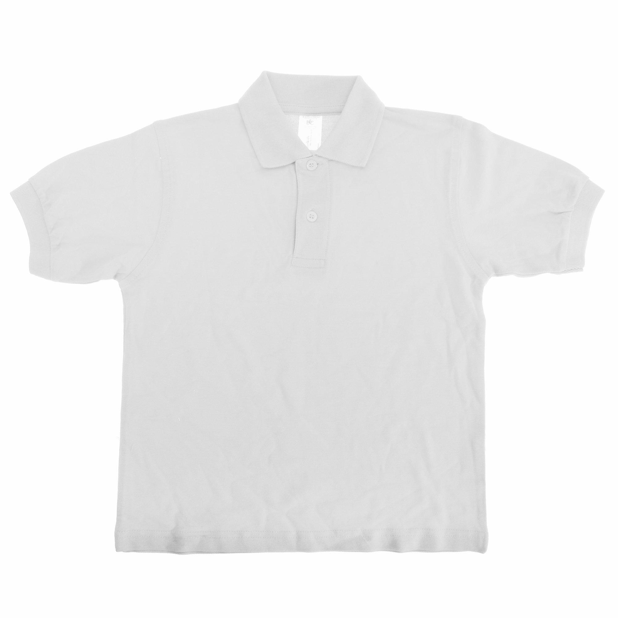 Image of B&c Safran Polo Shirt (2 Stückpackung) Mädchen Weiss 9-11A