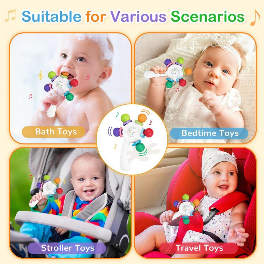 Activity-board  Hochwertige Babyrassel - Beißring - BPA 