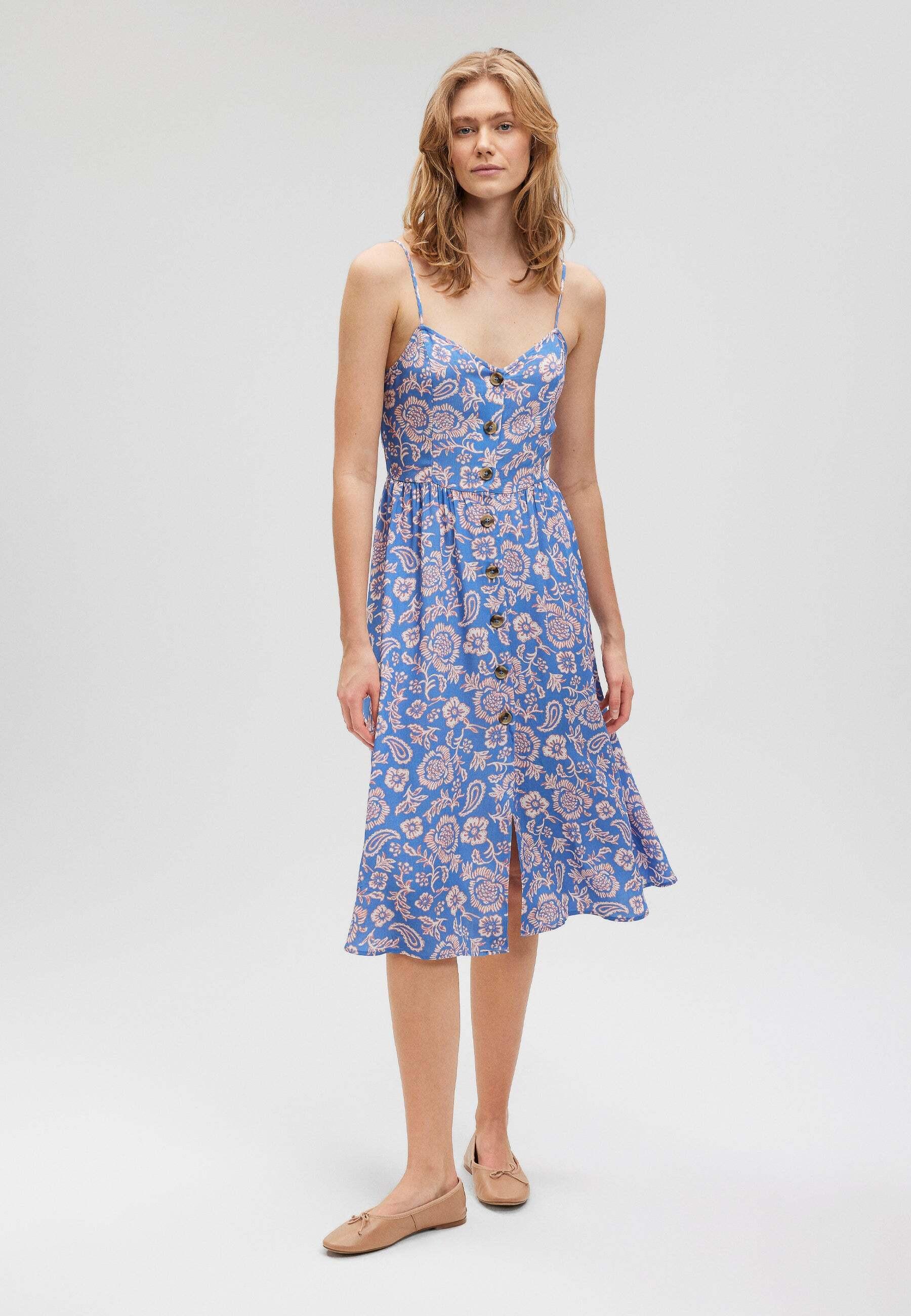 Image of Kleider Button Up Dress Damen Blau S