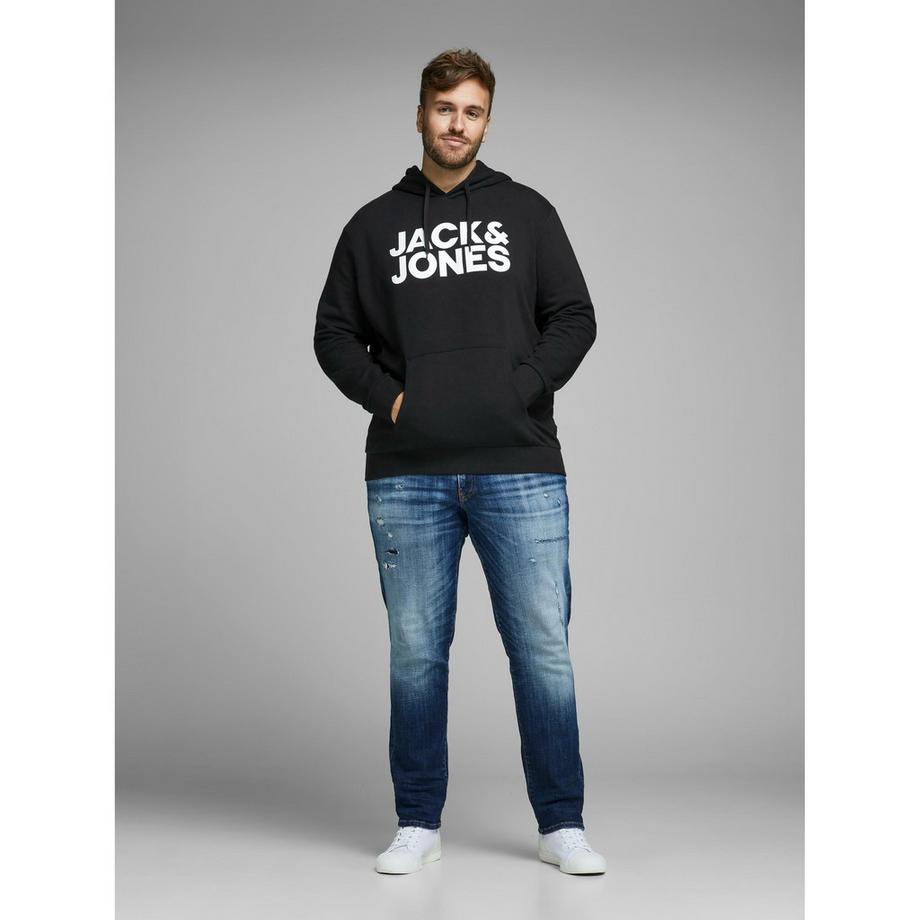 JACK & JONES Corp Logo Felpa con Cappuccio Taglia Grande  