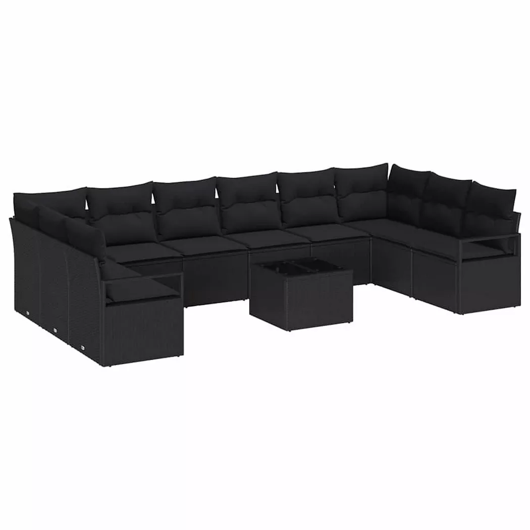 VidaXL - Gartenmöbel set poly-rattan, One Size, Schwarz