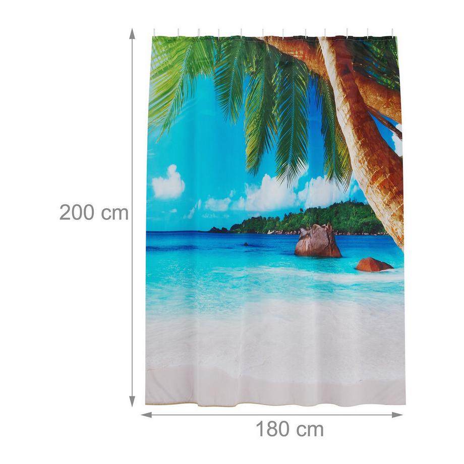 Northix Rideau de douche 180x200 cm avec motif  