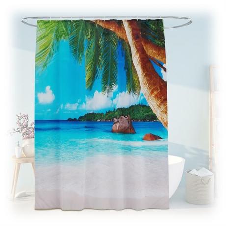 Northix Rideau de douche 180x200 cm avec motif  