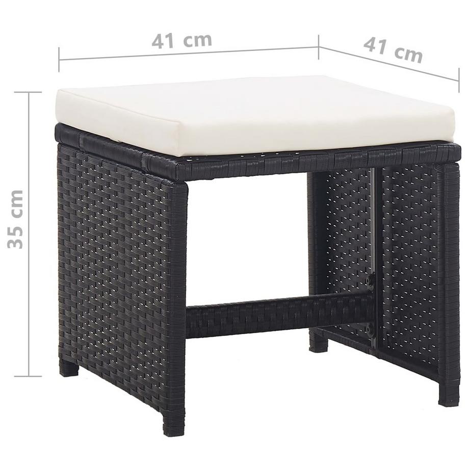 VidaXL Hocker poly-rattan  