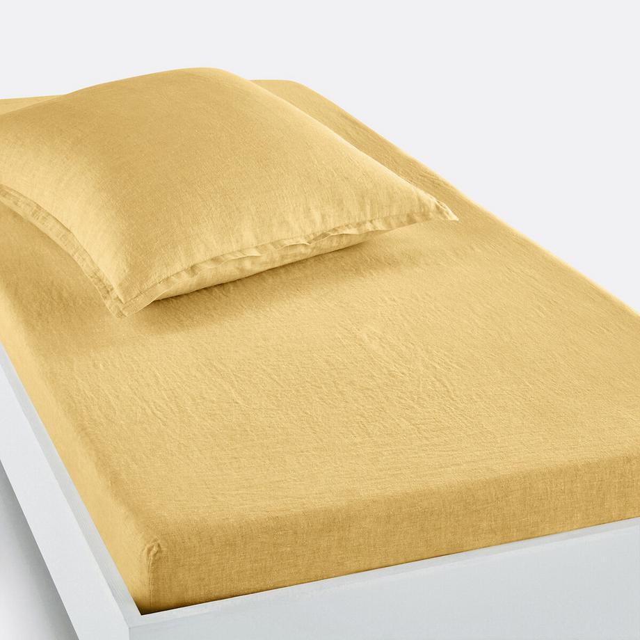 Drap housse enfant lin lavé