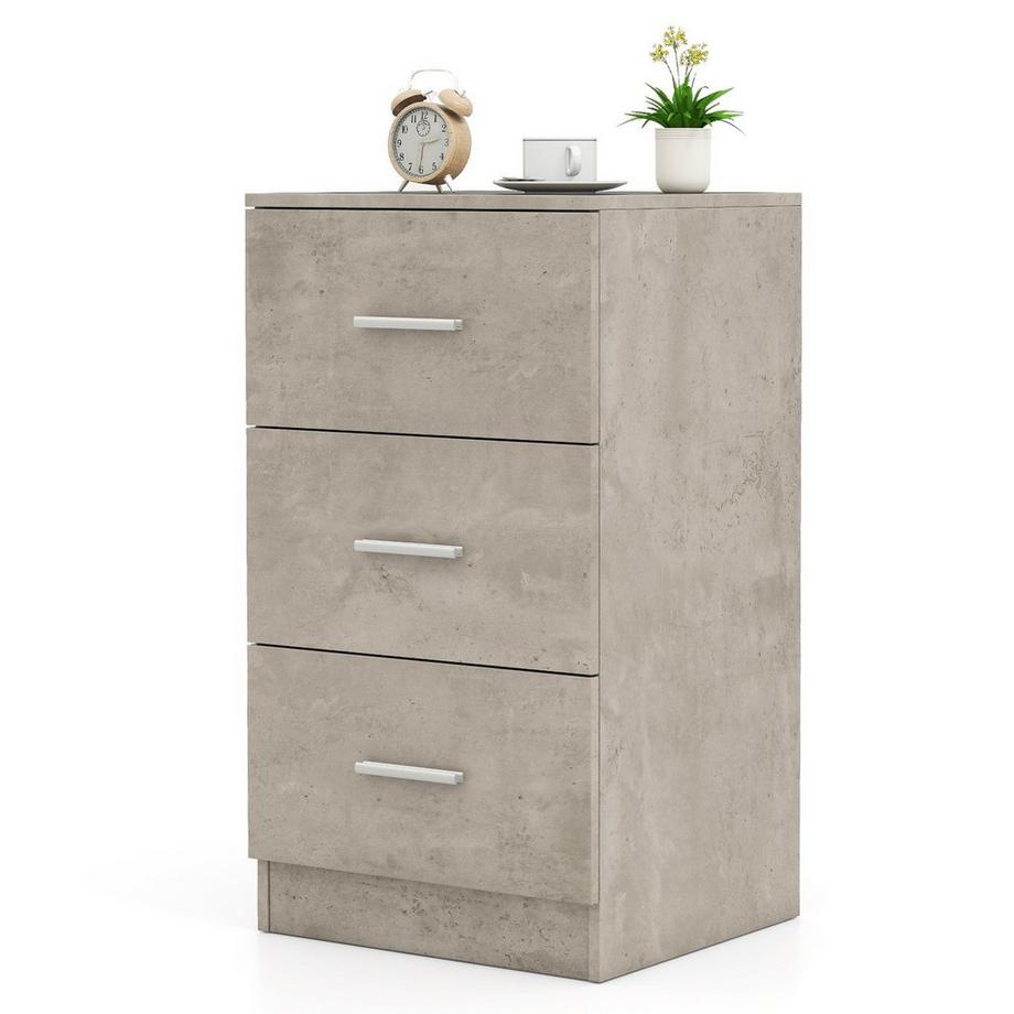Comodino con 3 cassetti