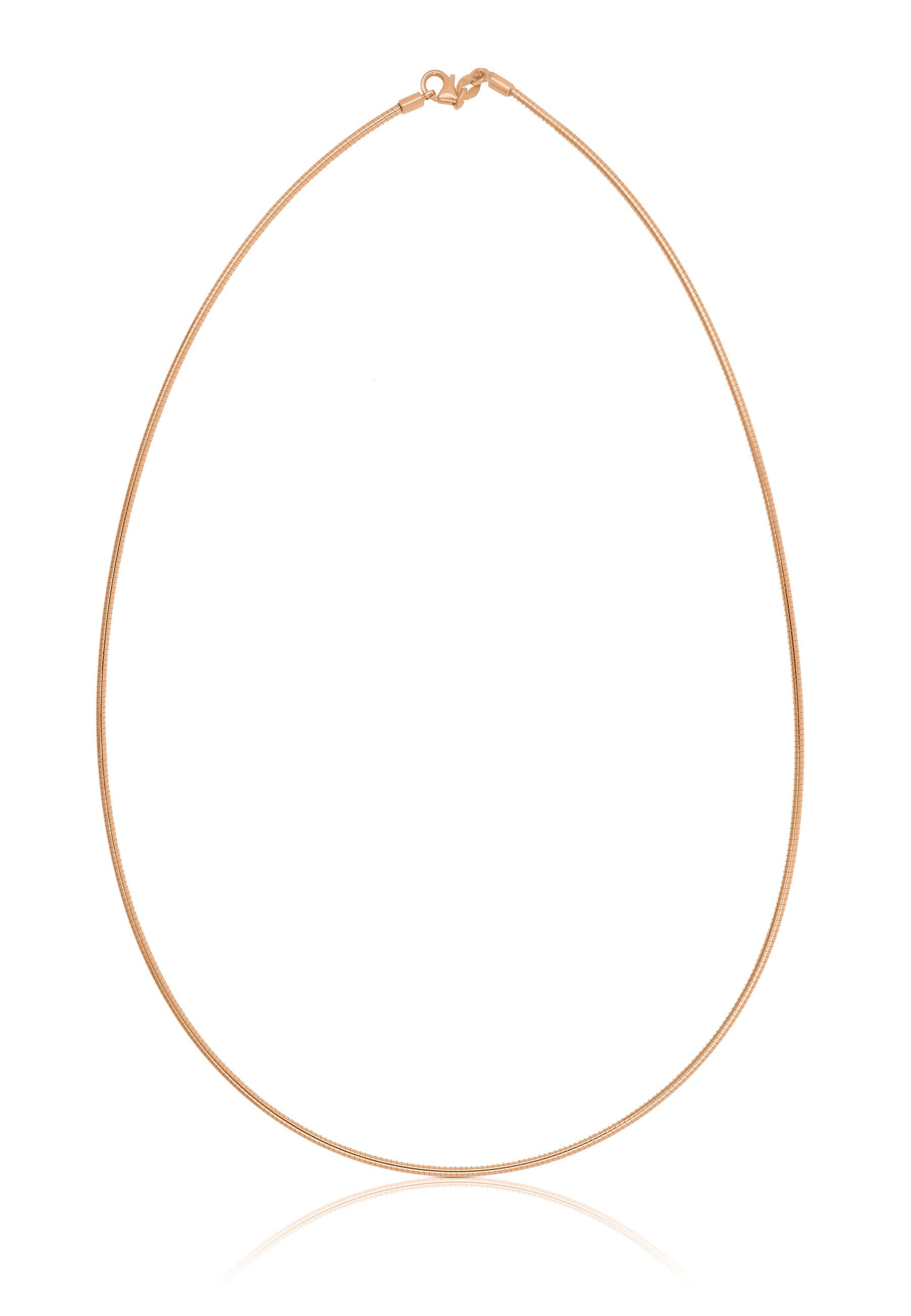 MUAU Schmuck  Collier Omega Glied Rotgold 750, 1.4mm, 40cm 