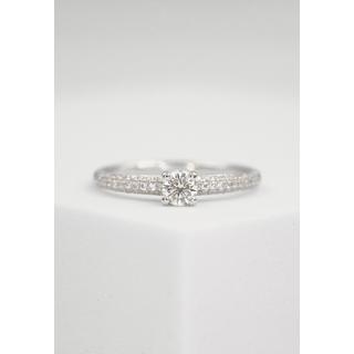 MUAU Schmuck  Ring Diamant 0.24ct. Weissgold 750 