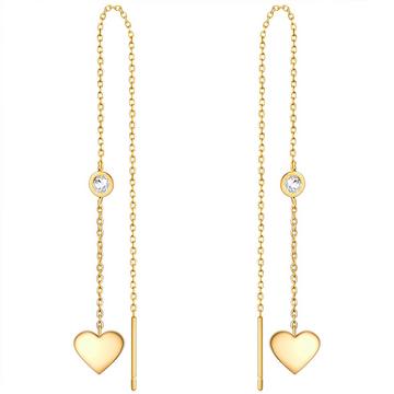 Femme Boucles d´oreilles en acier inoxydable Coeur