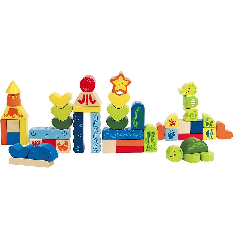 Kleinkind Bauklötze Unterwasser