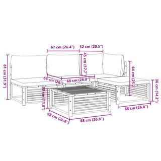 VidaXL Garten sofagarnitur holz  