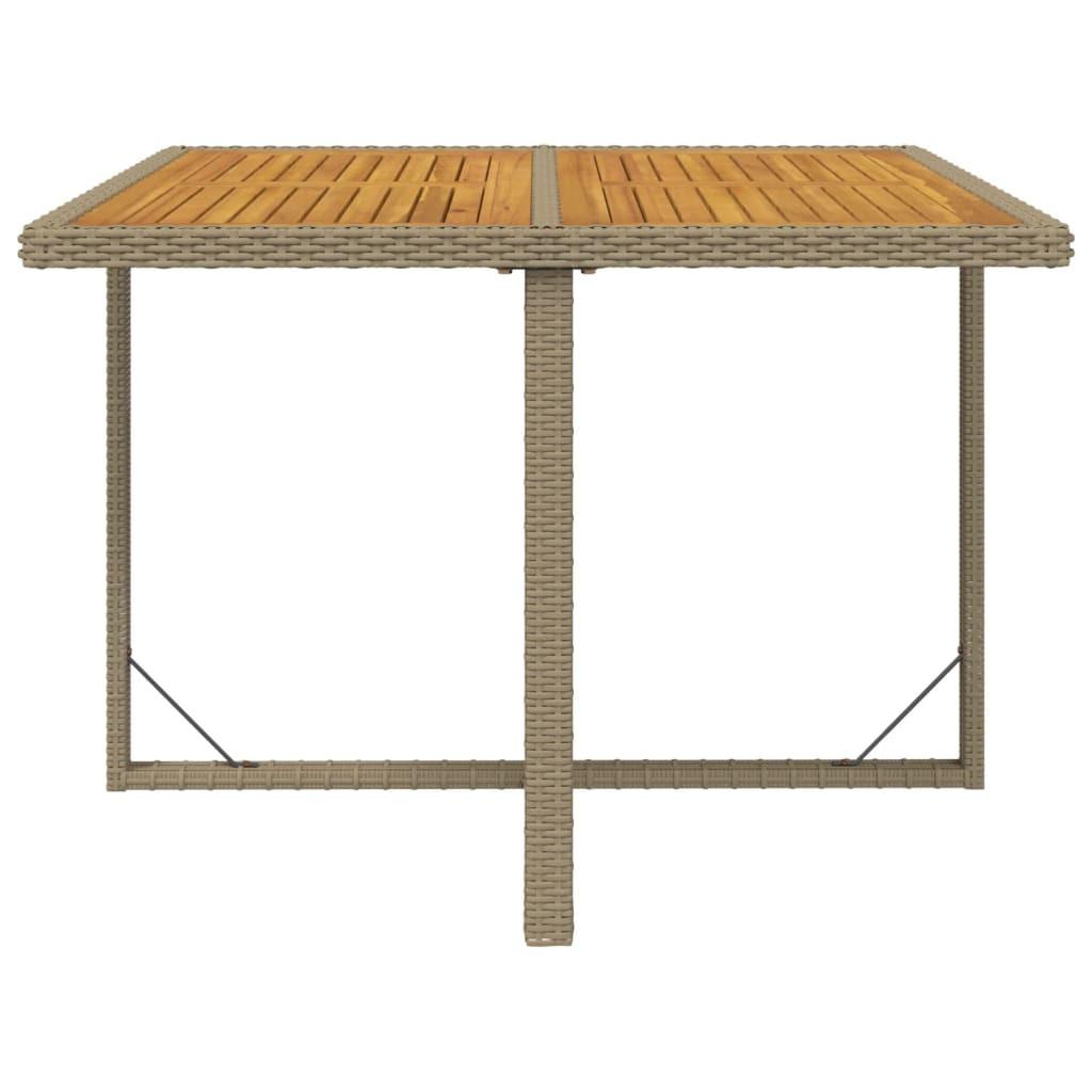 VidaXL Table de jardin rotin synthétique  