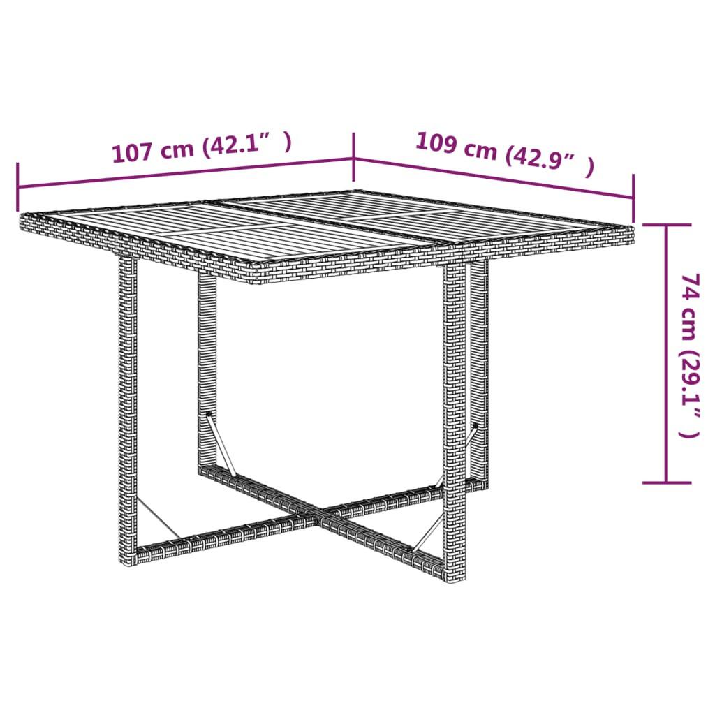 VidaXL Gartentisch poly-rattan  