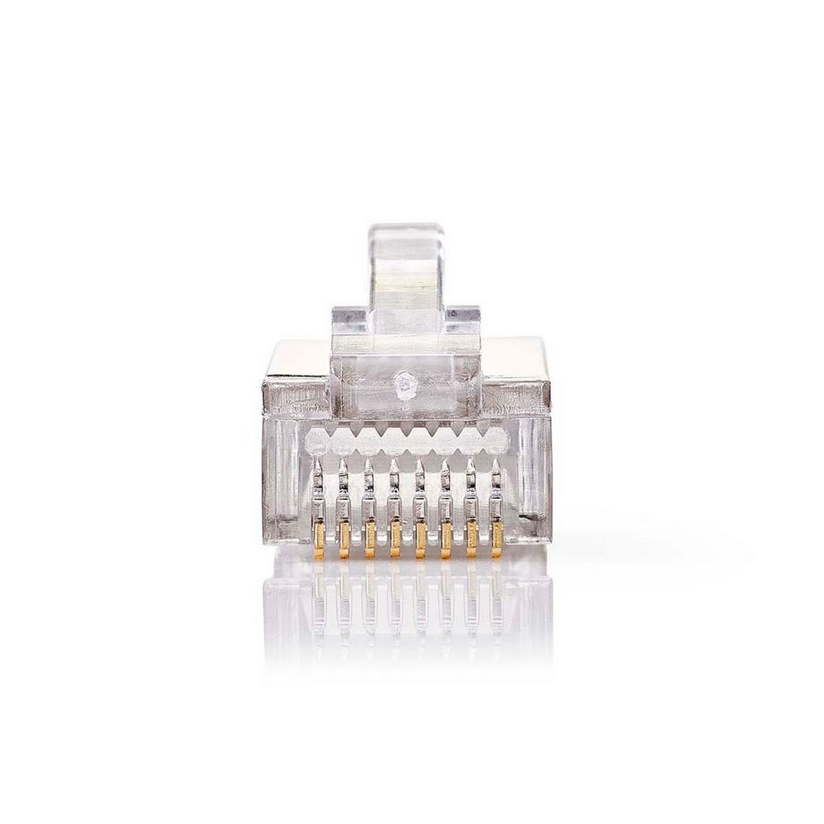 Nedis  Connecteur RJ45 | Mâle | STP CAT5 | Droit | Plaqué or | 10 pcs. | PVC | Transparent | Boîte 