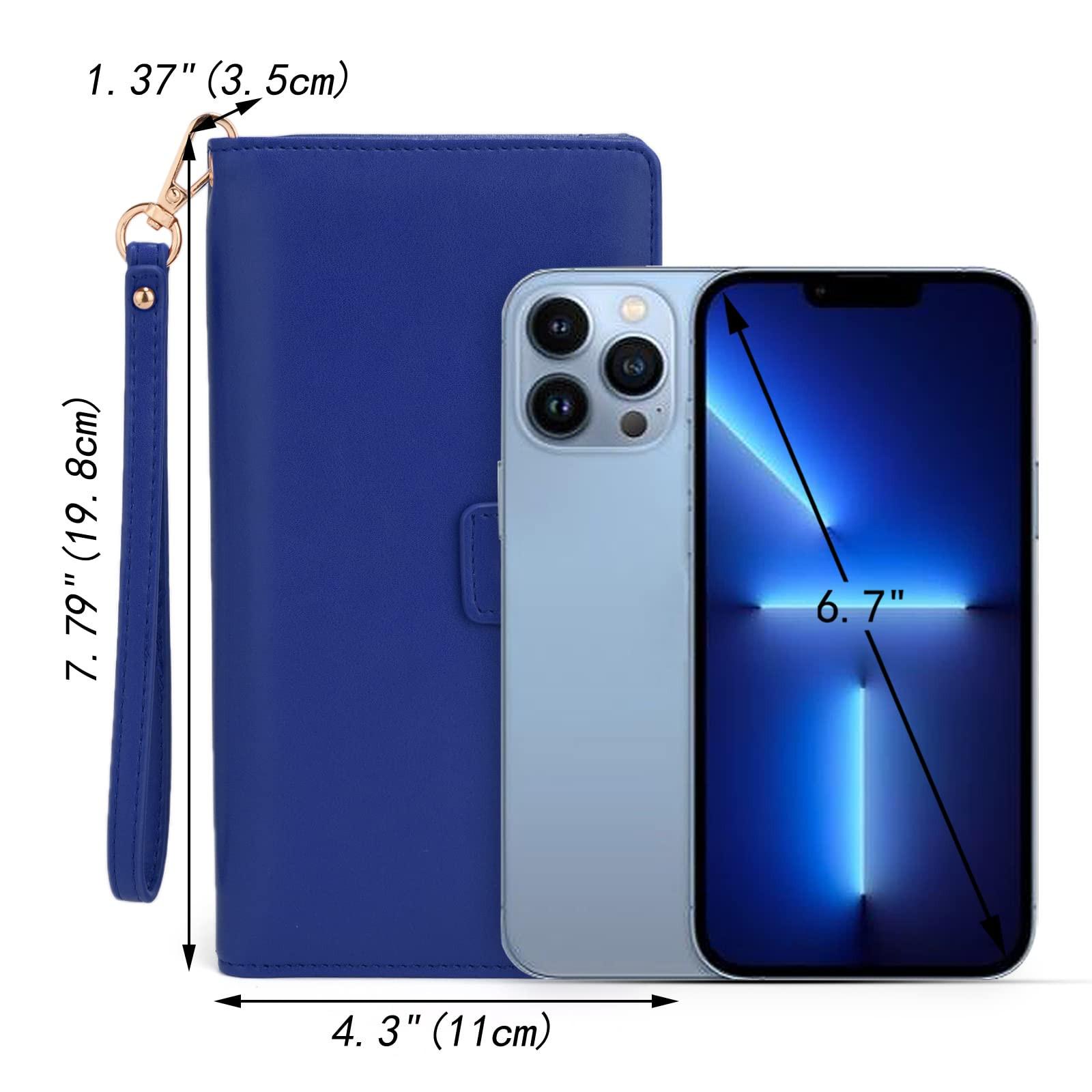 Only-bags.store Blocco RFID Grande Capacità Portafoglio Clutch in Pelle Vegana  