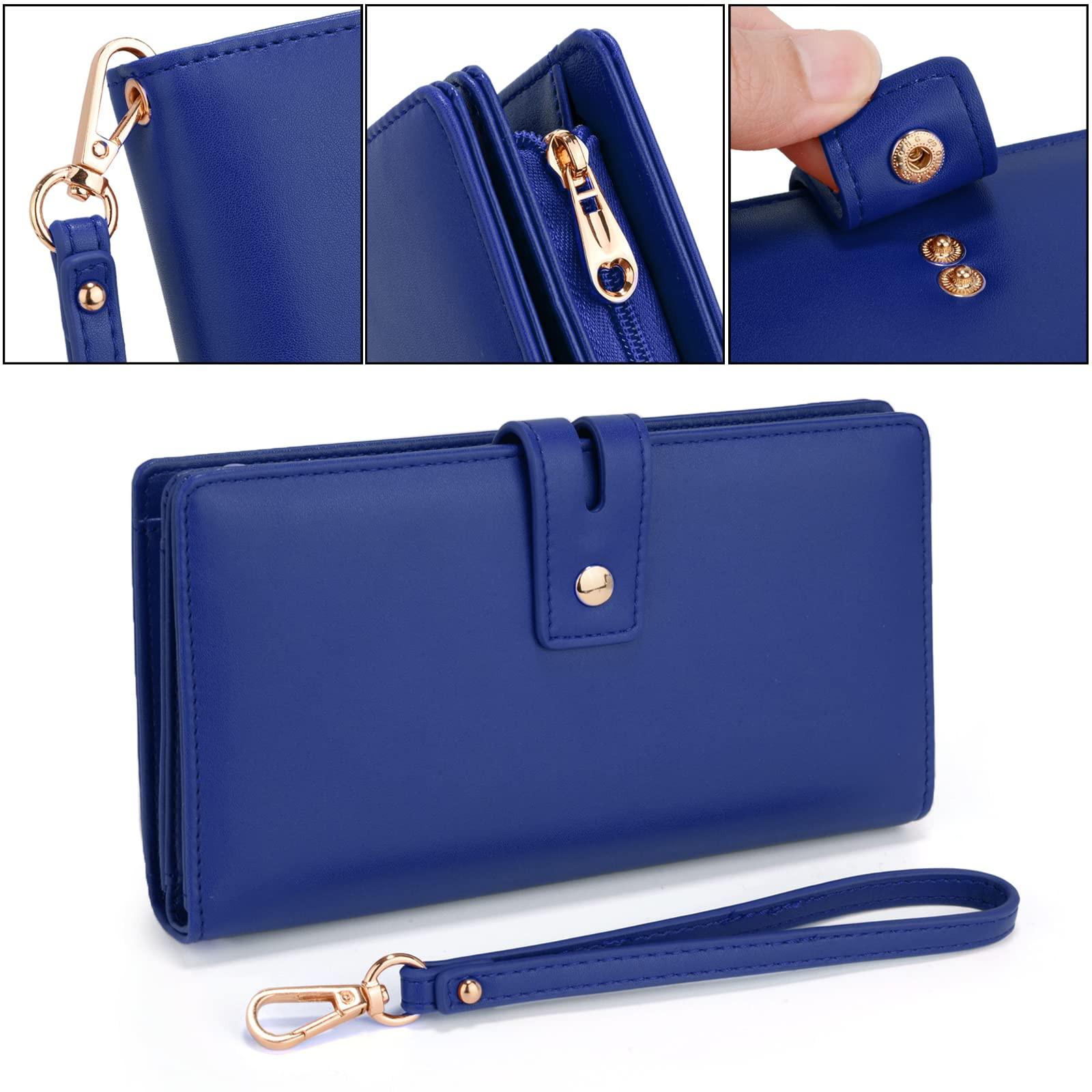 Only-bags.store Blocco RFID Grande Capacità Portafoglio Clutch in Pelle Vegana  