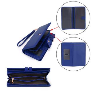 Only-bags.store  Brieftasche RFID-Blockierung Große Kapazität Vegan Leder Clutch Wallet 21 Card Slots Holder Organizer 