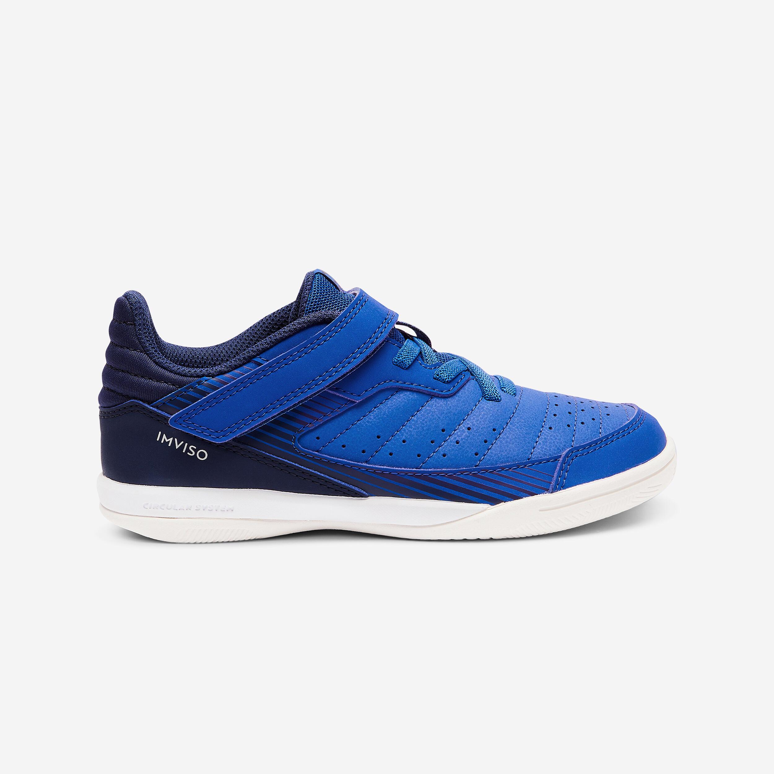 Image of Hallenfussballschuhe - Eskudo 500 Unisex Blau Bedruckt 34